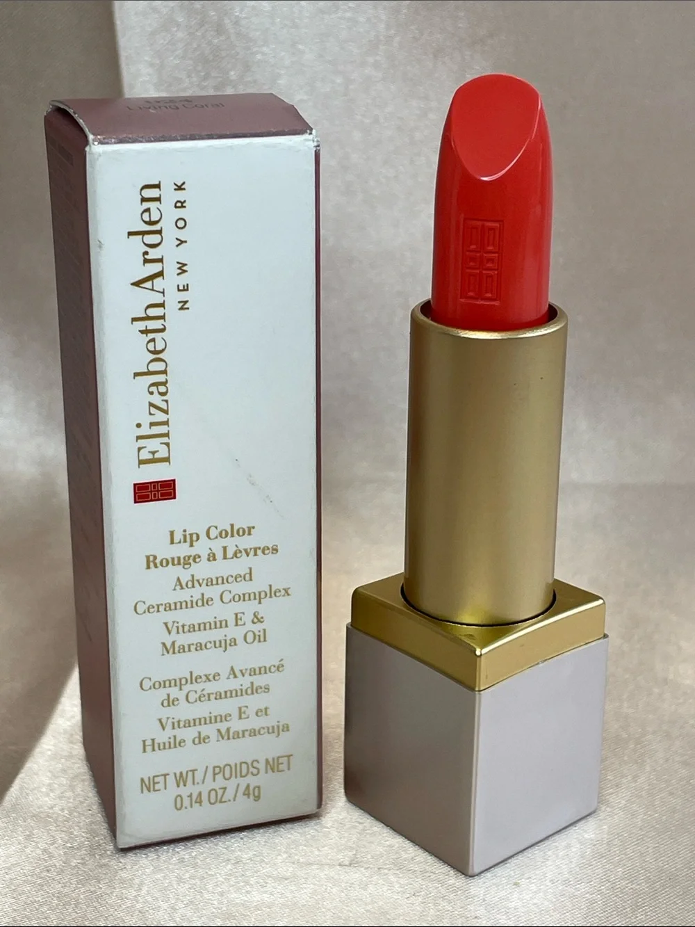 Elizabeth Arden Lip Color Lipstick in 024 Living Coral NIB $32 MSRP
